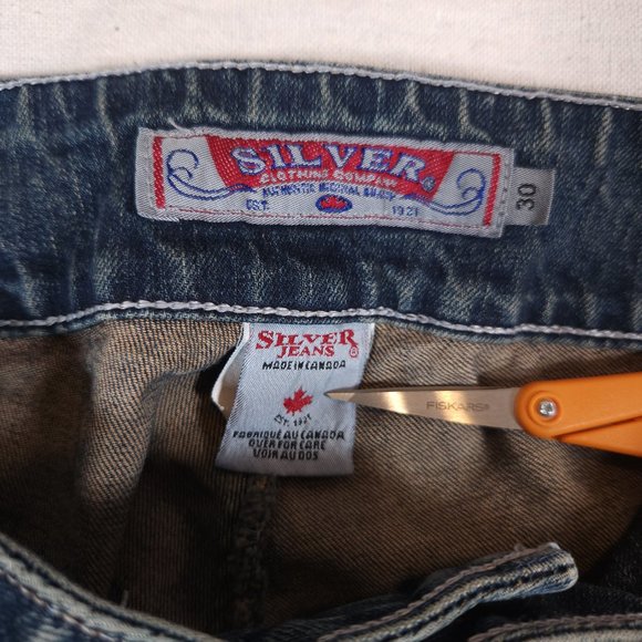 Silver Blue Jeans Womens Sz 30/32 Double Button Flare Denim Pants Canada - Picture 12 of 16